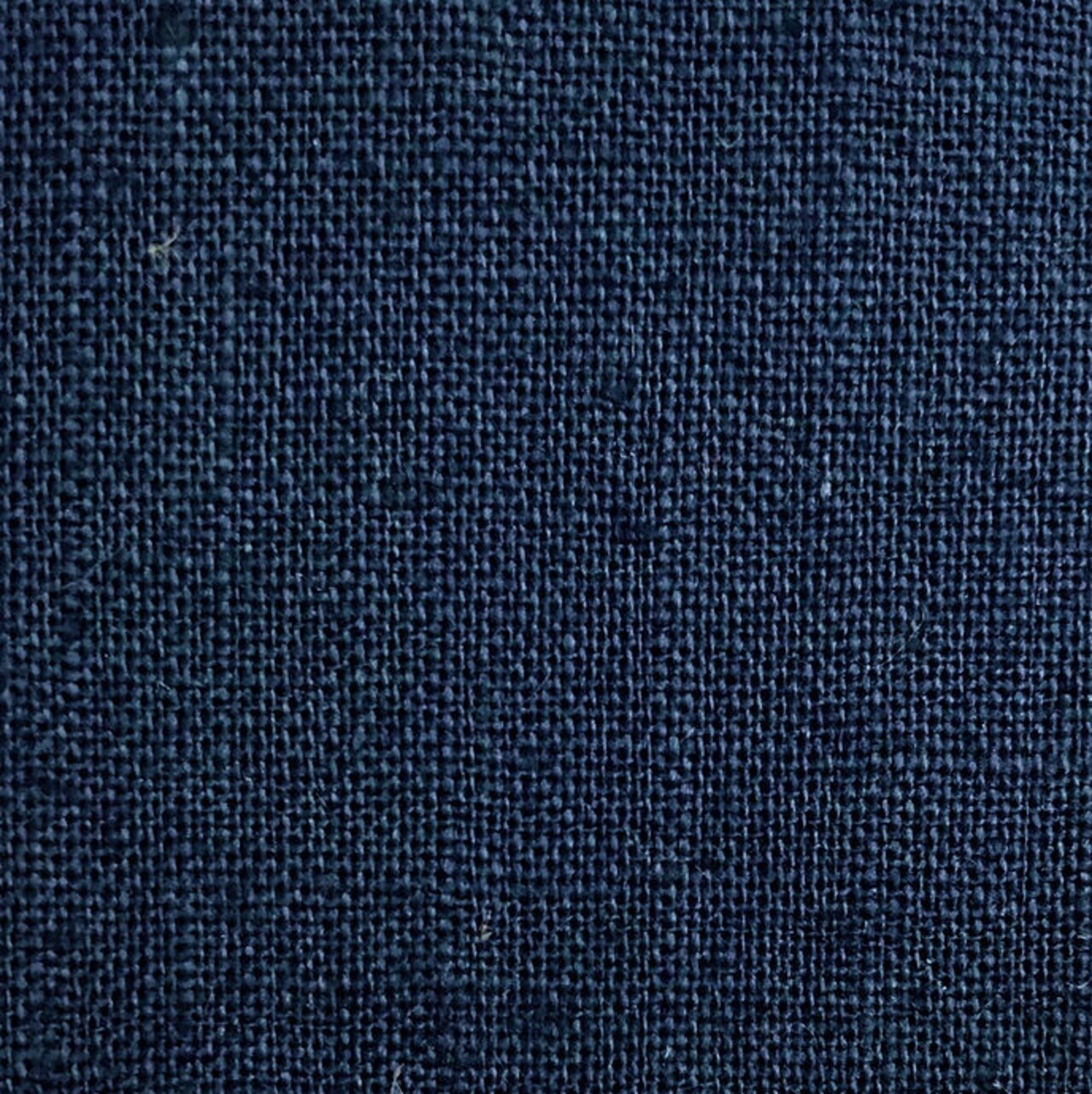 1 Yard Indigo Linen Cotton Blend Fabric, Lightweight Solid Woven Textile 56 Inches Wide